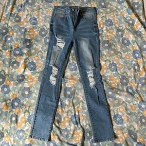 Resfeber Las Vegas Collection High-waisted distressed skinny jeans women's 6